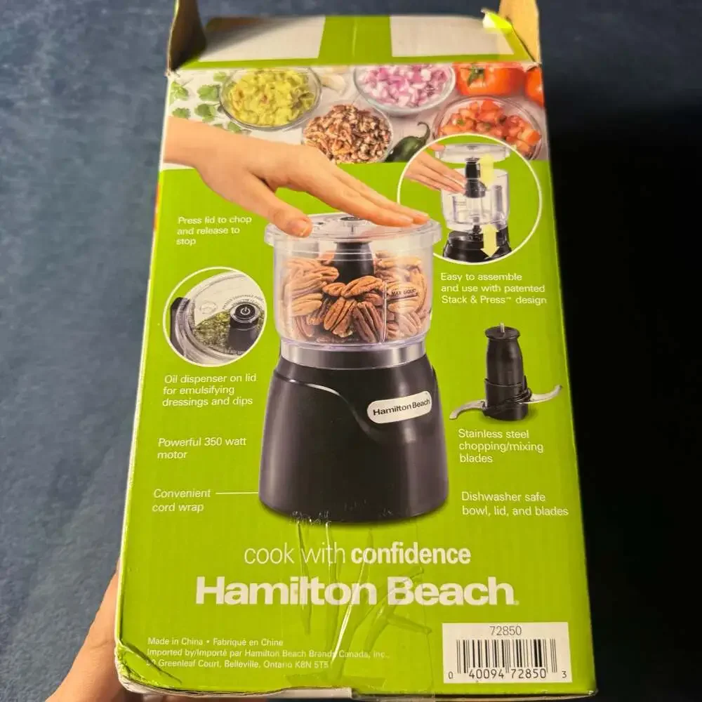 Hamilton Beach Stack & Press 3 Cup Food Chopper Model 72850